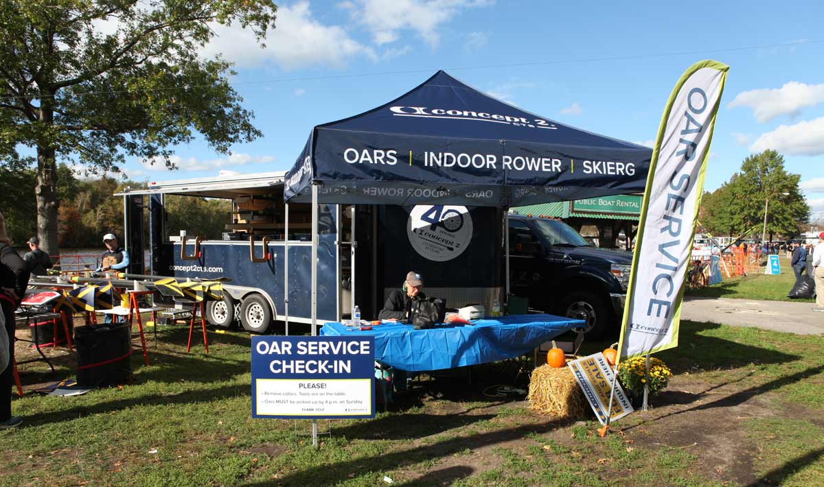 Concept2 Regatta Services provide free Concept2 Oar repair at regattas.