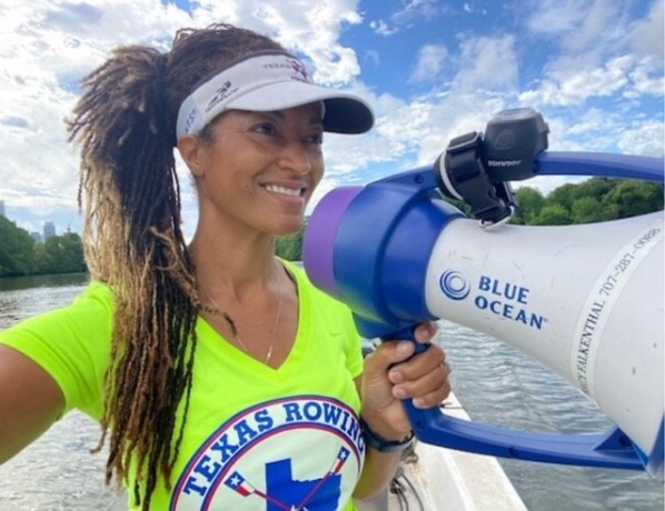 tracy with megaphone