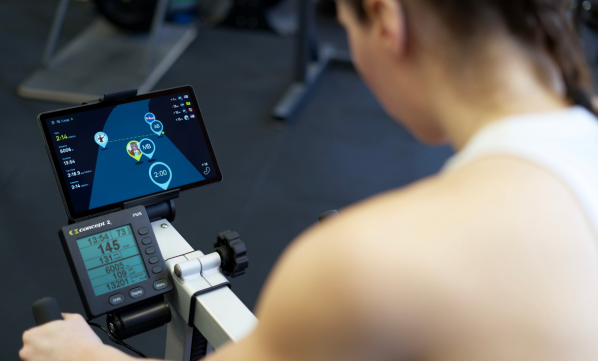 woman on bikeerg using Loop